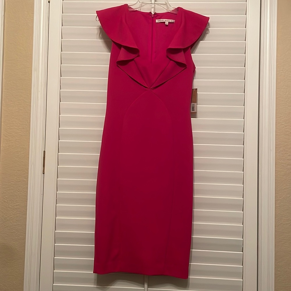 Fuchsia pink formal cocktail dress